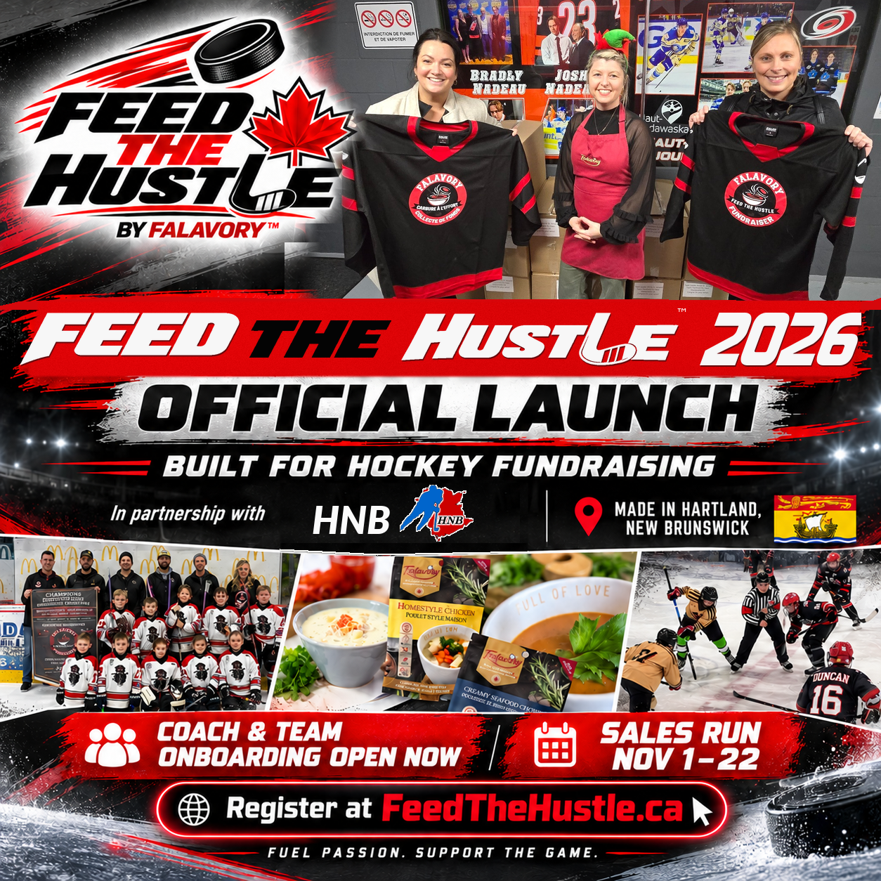 Hockey New Brunswick and Falavory Return with FEED THE HUSTLE™